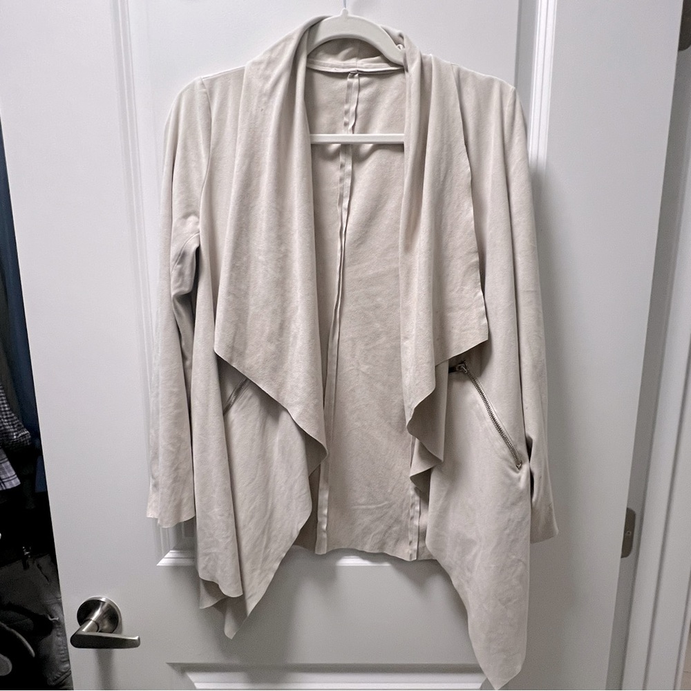 Beige Suede Cardigan / Jacket